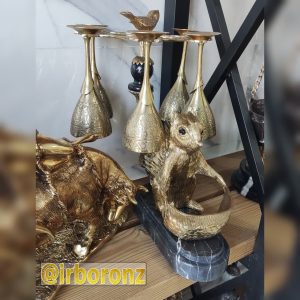 گیلاس خوری برنجی مدل سنجاب