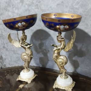 آجیل خوری رومیزی برنجی مدل فرشته