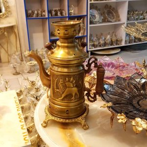 کتری شکاری برنجی مدل استوانه ای