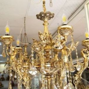 لوستر برنجی مدل فرشته 6 شش شاخه